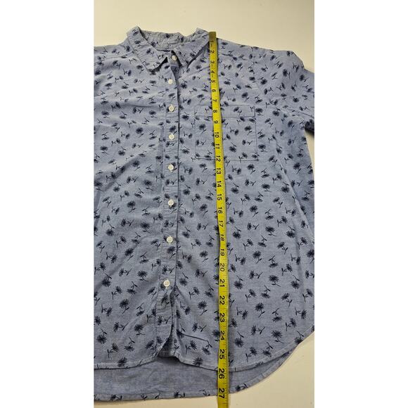 Liz claib chambray dandelion whimsical long sleeve button up career casual sz M+ - Picture 8 of 8